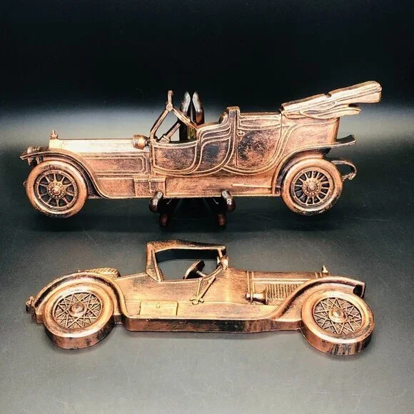 1974 Dart Ind. Antique Car Wall Plaques PAIR Vintage Coppercraft Wall Decor - Picture 2 of 10